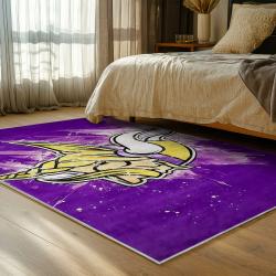 nfl minnesota vikings area rug non slip football carpet home decor gift idea for fans bedroom mv169