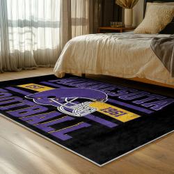 nfl minnesota vikings area rug non slip football carpet home decor gift idea for fans bedroom mv170
