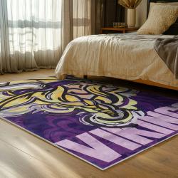 nfl minnesota vikings area rug non slip football carpet home decor gift idea for fans bedroom mv171