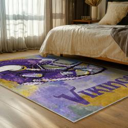 nfl minnesota vikings area rug non slip football carpet home decor gift idea for fans bedroom mv175