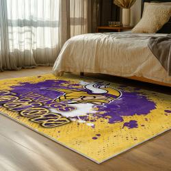 nfl minnesota vikings area rug non slip football carpet home decor gift idea for fans bedroom mv180