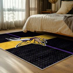 nfl minnesota vikings area rug non slip football carpet home decor gift idea for fans bedroom mv181