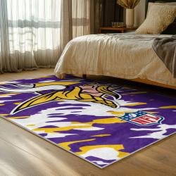 nfl minnesota vikings area rug non slip football carpet home decor gift idea for fans bedroom mv185