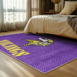 nfl minnesota vikings area rug non slip football carpet home decor gift idea for fans bedroom mv193
