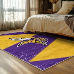nfl minnesota vikings area rug non slip football carpet home decor gift idea for fans bedroom mv194