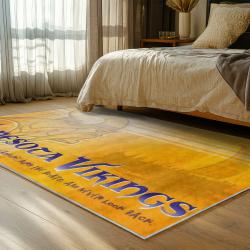 nfl minnesota vikings area rug non slip football carpet home decor gift idea for fans bedroom mv196