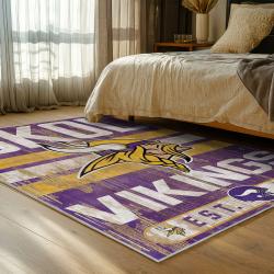 nfl minnesota vikings area rug non slip football carpet home decor gift idea for fans bedroom mv201