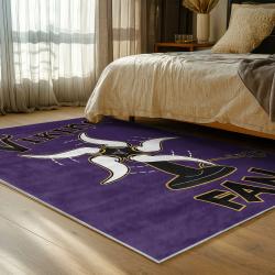 nfl minnesota vikings area rug non slip football carpet home decor gift idea for fans bedroom mv204