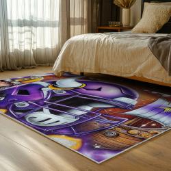 nfl minnesota vikings area rug non slip football carpet home decor gift idea for fans bedroom mv205