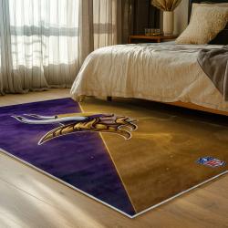 nfl minnesota vikings area rug non slip football carpet home decor gift idea for fans bedroom mv207