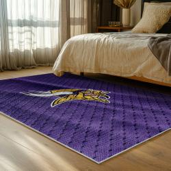 nfl minnesota vikings area rug non slip football carpet home decor gift idea for fans bedroom mv208