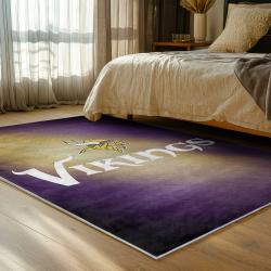 nfl minnesota vikings area rug non slip football carpet home decor gift idea for fans bedroom mv210