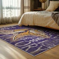 nfl minnesota vikings area rug non slip football carpet home decor gift idea for fans bedroom mv214