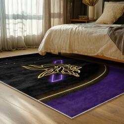 nfl minnesota vikings area rug non slip football carpet home decor gift idea for fans bedroom mv216