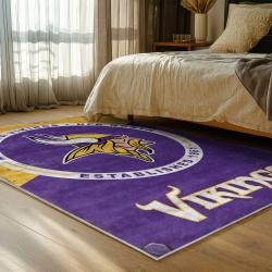 nfl minnesota vikings area rug non slip football carpet home decor gift idea for fans bedroom mv220