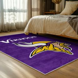 nfl minnesota vikings area rug non slip football carpet home decor gift idea for fans bedroom mv221
