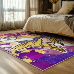 nfl minnesota vikings area rug non slip football carpet home decor gift idea for fans bedroom mv222