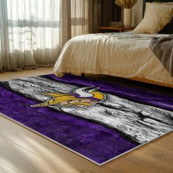 nfl minnesota vikings area rug non slip football carpet home decor gift idea for fans bedroom mv224