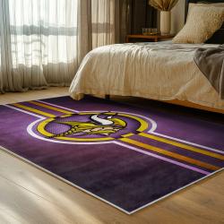 nfl minnesota vikings area rug non slip football carpet home decor gift idea for fans bedroom mv228