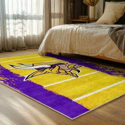 nfl minnesota vikings area rug non slip football carpet home decor gift idea for fans bedroom mv231