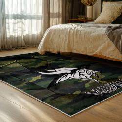 nfl minnesota vikings area rug non slip football carpet home decor gift idea for fans bedroom mv236