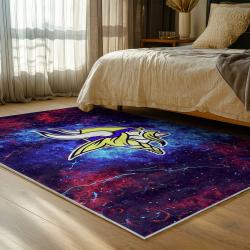 nfl minnesota vikings area rug non slip football carpet home decor gift idea for fans bedroom mv239