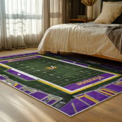 nfl minnesota vikings area rug non slip football carpet home decor gift idea for fans bedroom mv246