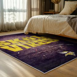 nfl minnesota vikings area rug non slip football carpet home decor gift idea for fans bedroom mv247
