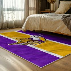 nfl minnesota vikings area rug non slip football carpet home decor gift idea for fans bedroom mv250