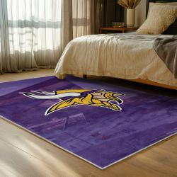 nfl minnesota vikings area rug non slip football carpet home decor gift idea for fans bedroom mv76