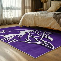 nfl minnesota vikings area rug non slip football carpet home decor gift idea for fans bedroom mv79