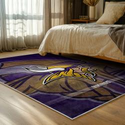 nfl minnesota vikings area rug non slip football carpet home decor gift idea for fans bedroom mv85