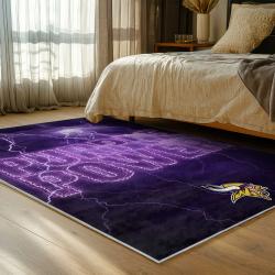 nfl minnesota vikings area rug non slip football carpet home decor gift idea for fans bedroom mv86