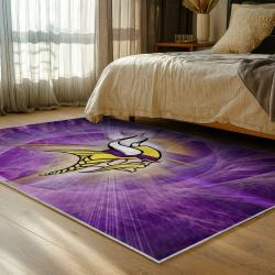 nfl minnesota vikings area rug non slip football carpet home decor gift idea for fans bedroom mv90