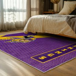 nfl minnesota vikings area rug non slip football carpet home decor gift idea for fans bedroom mv98