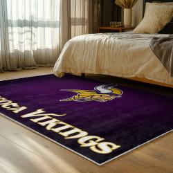 nfl minnesota vikings area rug non slip football carpet home decor gift idea for fans bedroom mv99
