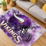 nfl minnesota vikings area rug non slip football carpet home decor gift idea for fans living room mv102