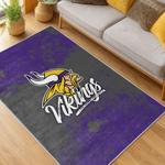 nfl minnesota vikings area rug non slip football carpet home decor gift idea for fans living room mv108