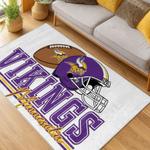 nfl minnesota vikings area rug non slip football carpet home decor gift idea for fans living room mv109