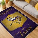 nfl minnesota vikings area rug non slip football carpet home decor gift idea for fans living room mv111