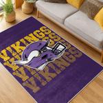 nfl minnesota vikings area rug non slip football carpet home decor gift idea for fans living room mv113