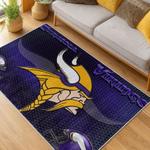 nfl minnesota vikings area rug non slip football carpet home decor gift idea for fans living room mv116