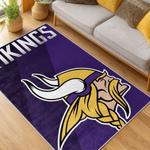 nfl minnesota vikings area rug non slip football carpet home decor gift idea for fans living room mv117