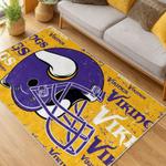 nfl minnesota vikings area rug non slip football carpet home decor gift idea for fans living room mv118