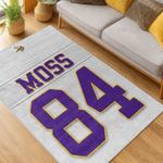 nfl minnesota vikings area rug non slip football carpet home decor gift idea for fans living room mv125