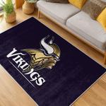 nfl minnesota vikings area rug non slip football carpet home decor gift idea for fans living room mv135