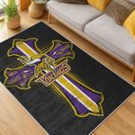 nfl minnesota vikings area rug non slip football carpet home decor gift idea for fans living room mv146
