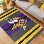 nfl minnesota vikings area rug non slip football carpet home decor gift idea for fans living room mv150