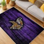 nfl minnesota vikings area rug non slip football carpet home decor gift idea for fans living room mv157