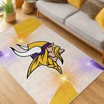 nfl minnesota vikings area rug non slip football carpet home decor gift idea for fans living room mv158